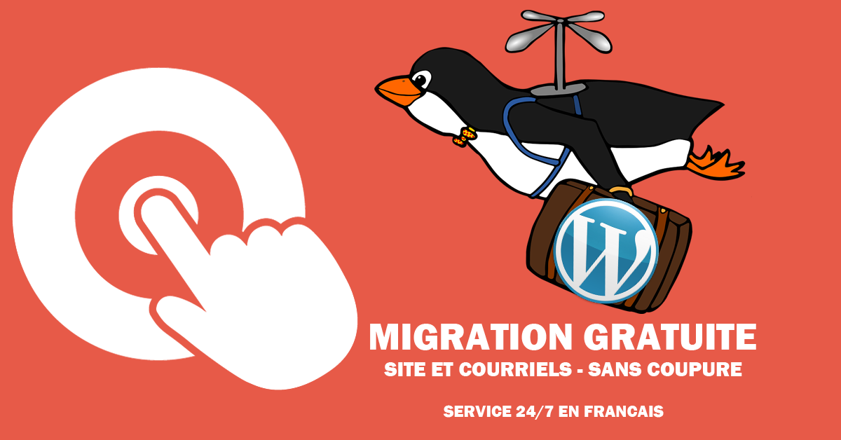 Migration gratuite de site et courriels - sans coupure